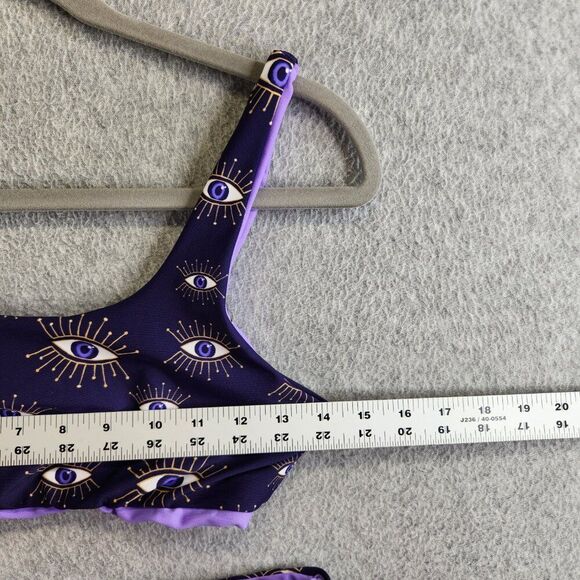 Kitty and Vibe Bikini Third Eye Reversible XS Scoop Top M2 High Rise Bottom - Picture 11 of 15
